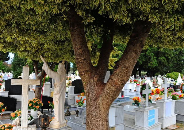 Grecki prawosławny cmentarz — Zdjęcie stockowe