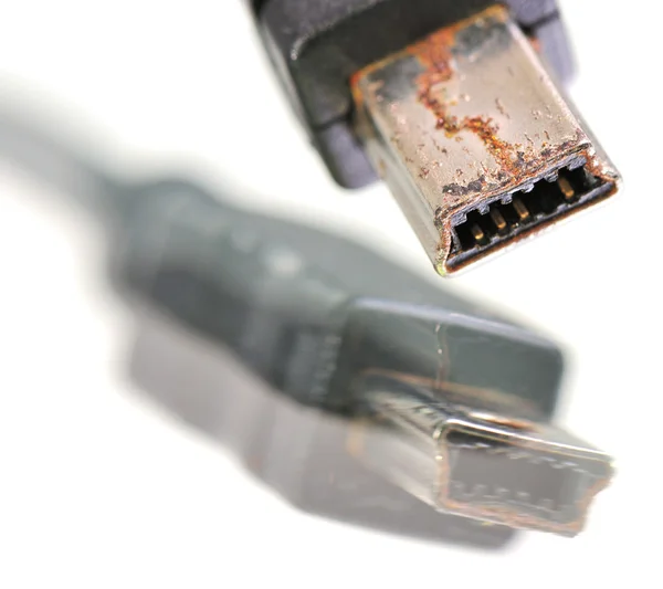 Старый разъем mini-USB — стоковое фото