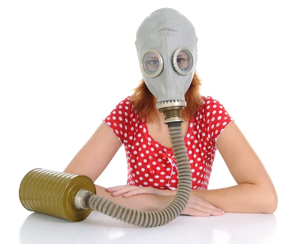Personen med gasmask — Stockfoto