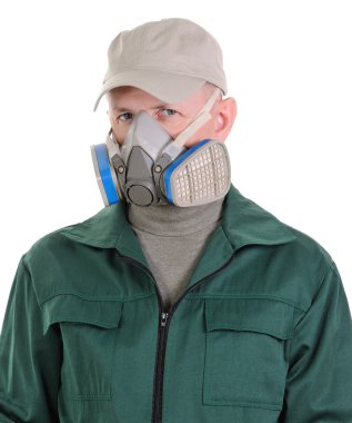 The person with respirator clipart