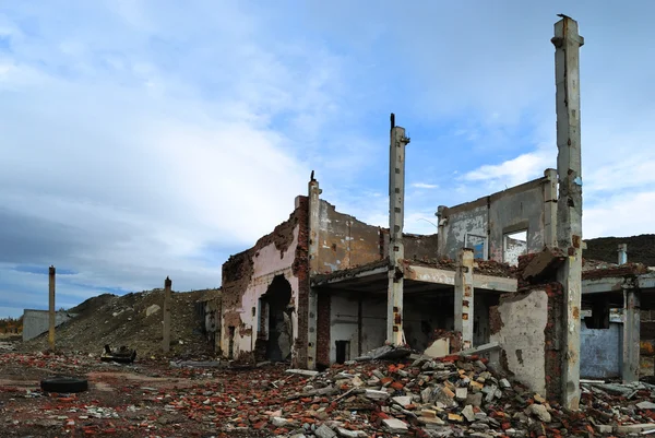 Ruinerna av fabriken Stockbild