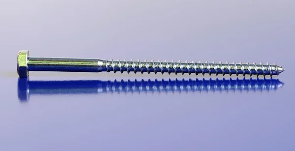 Zinc-plated screw — Stock Photo, Image