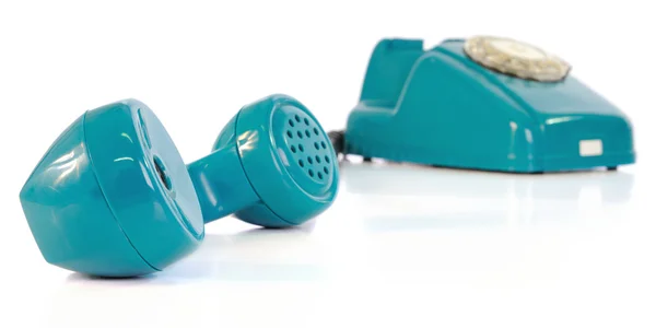 Telefon Mit Abgenommenem Hörer Auf Weißem Hintergrund — Stockfoto