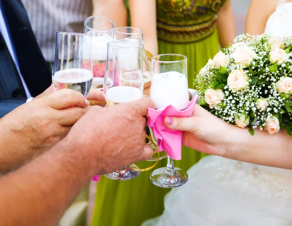 Весілля шампанське — стокове фото