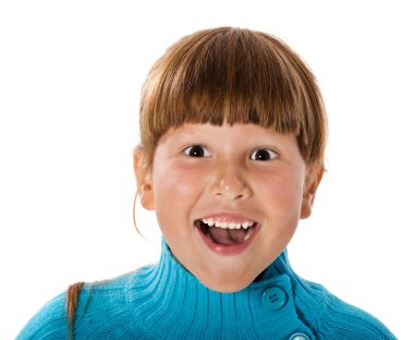 Excited girl clipart