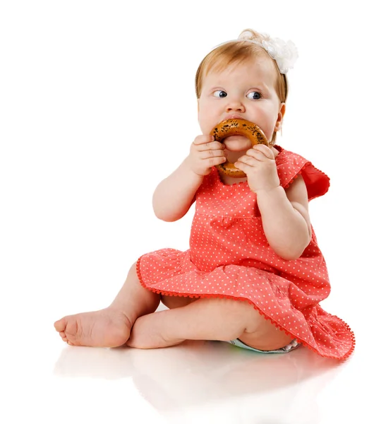Μωρό τρώει — Φωτογραφία Αρχείου
