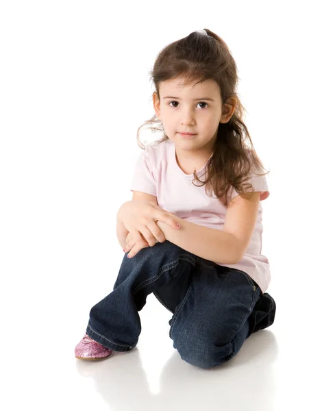 Cinco anos menina — Fotografia de Stock