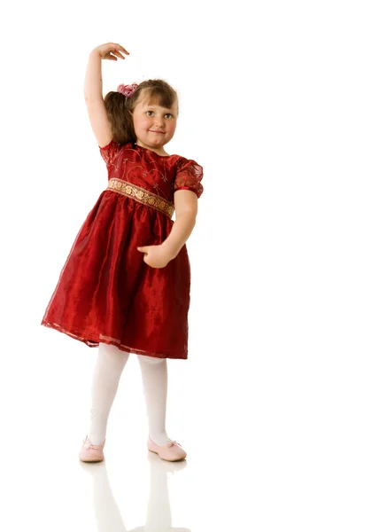Veselá dívka tančí — Stock fotografie