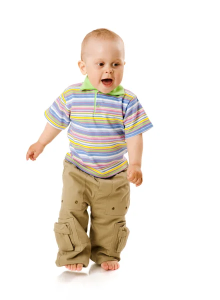 Rapaz a andar — Fotografia de Stock