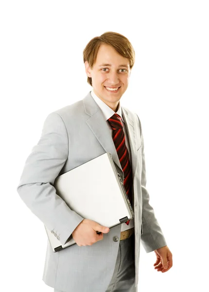 Happy Businessman Ready Close Deal Isolated — Stock Photo, Image