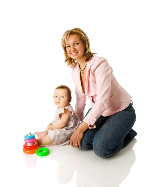 Mother playing with daughter — Stock Photo, Image