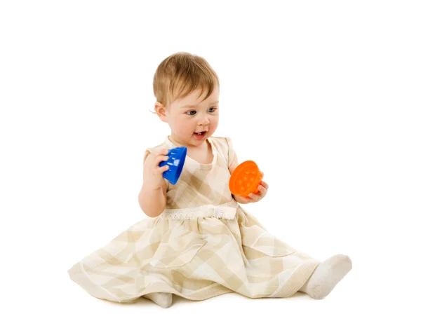 Oynayan kız bebek — Stok fotoğraf