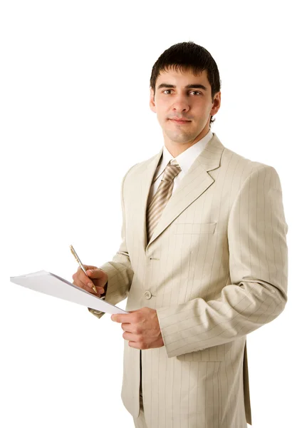 Man reading contract — Stock Photo, Image