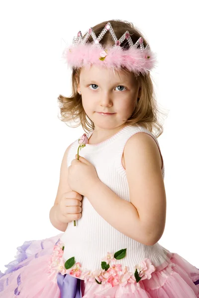 Girl holding rose Stock Picture