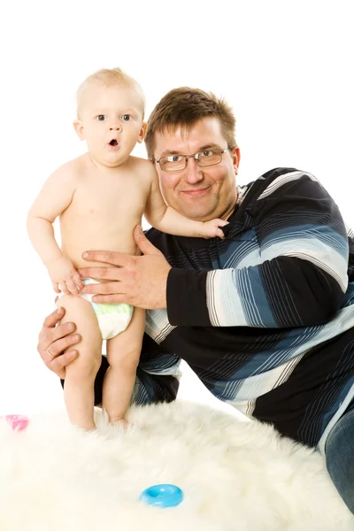 Vater mit Baby Mädchen — Stockfoto
