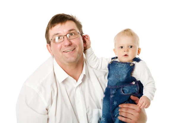 Vater mit Baby Mädchen — Stockfoto