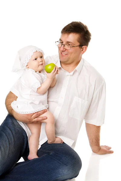 Far med liten flicka — Stockfoto