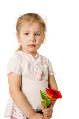 Gül tutan kız