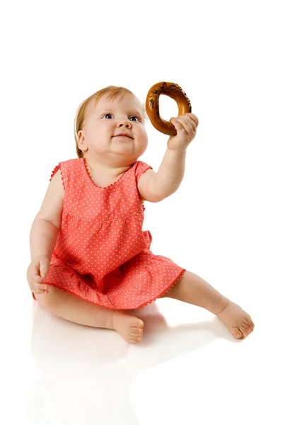 Μωρό τρώει — Φωτογραφία Αρχείου