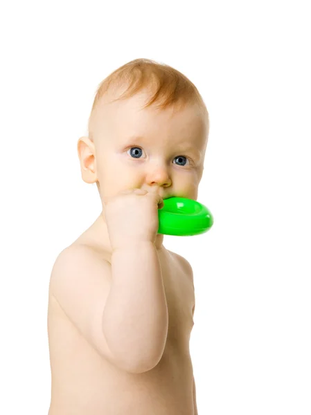 Baby kauwen speelgoed — Stockfoto