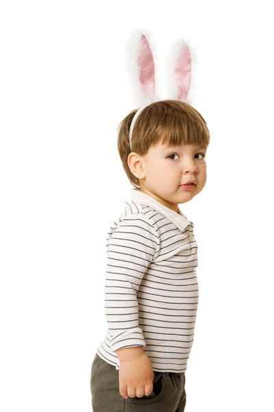 小兔子的男孩 — 图库照片