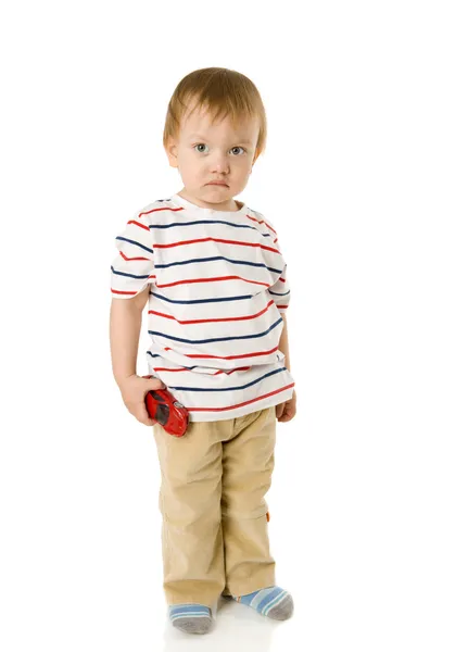 Boy holding toy — Stock Photo, Image