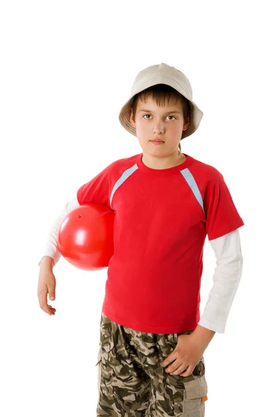 Αγόρι μπάλα εκμετάλλευση — Φωτογραφία Αρχείου