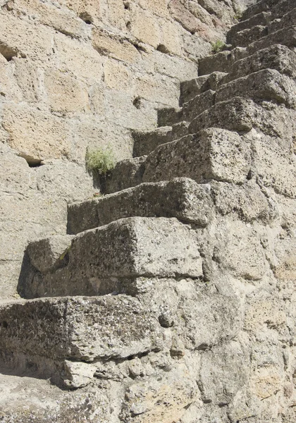 Scala su un muro medievale — Foto Stock