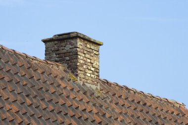 Chimney of an old house clipart