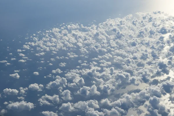 Nuvens, vista do avião — Fotografia de Stock