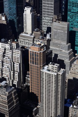 Manhattan Skyscrapers from above clipart