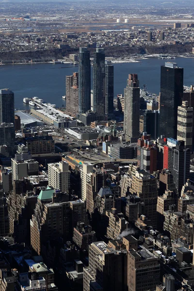 Letecký pohled na NYC — Stock fotografie