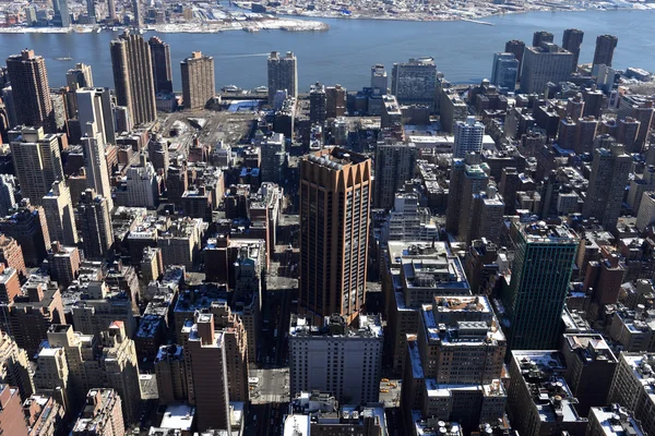 Вид на Манхеттен з будівлі імперської держави — стокове фото