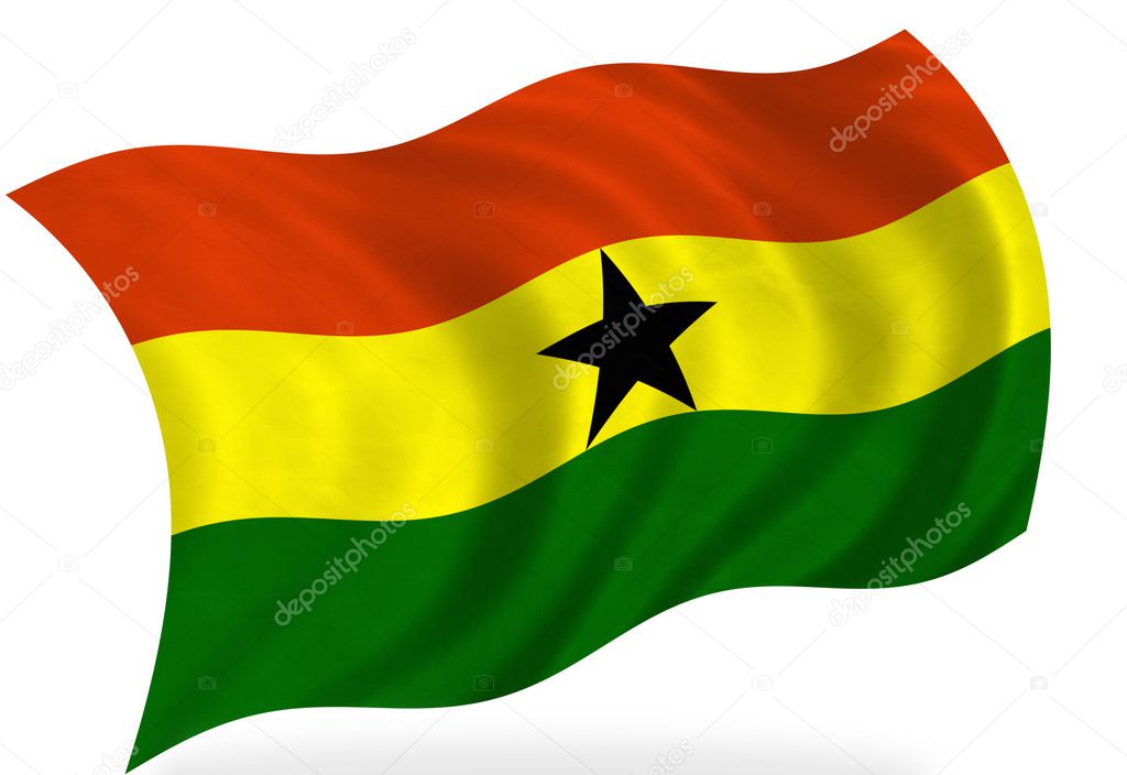 Ghana flag — Stock Photo © -S._E- #3924963