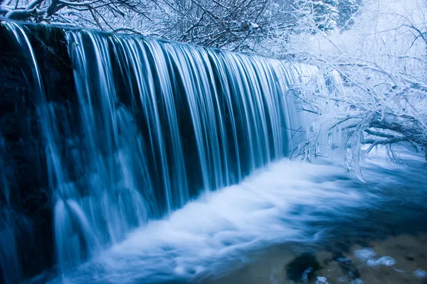 Cachoeira inverno — Fotografia de Stock