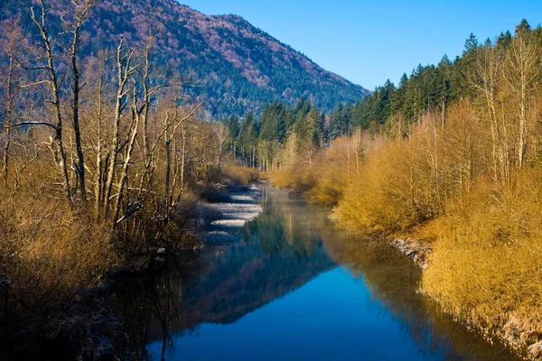 Floden nuvarande, Slovenien — Stockfoto