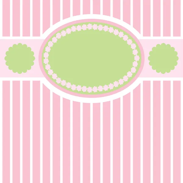 Vert-rose doux fond rayures rétro — Image vectorielle