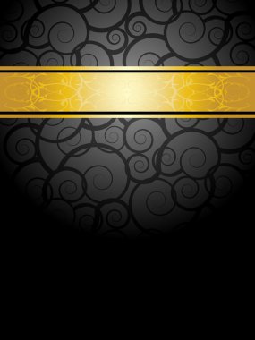 Elegant black and gold background clipart