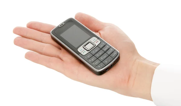 Cell phone in a hand — Stock Photo, Image
