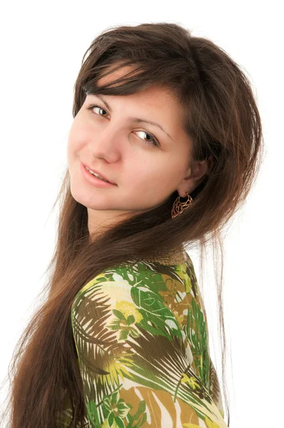 Portret van vrij jonge vrouw — Stockfoto