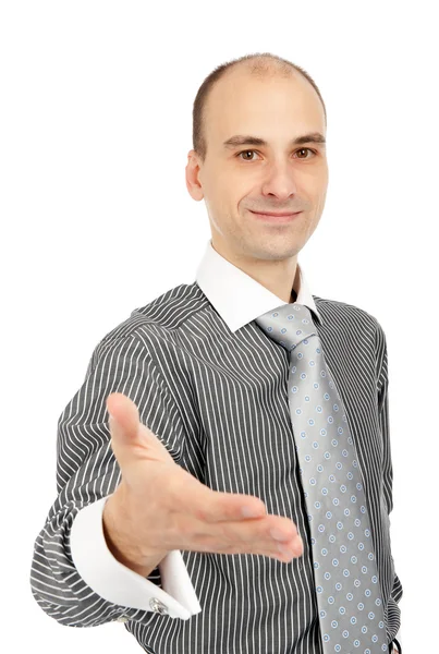 Podnikatel dává ruku handshake — Stock fotografie