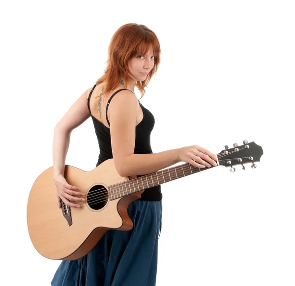 Mujer con guitarra —  Fotos de Stock