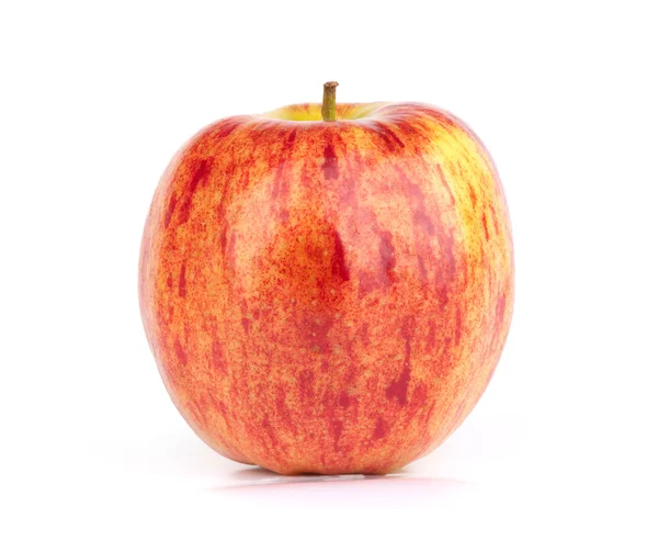 Ώριμα Κόκκινο Μήλο Απομονωθεί Λευκό Φόντο — Φωτογραφία Αρχείου