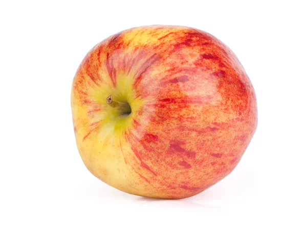 Czerwone Dojrzałe Jabłko Białym Tle — Zdjęcie stockowe