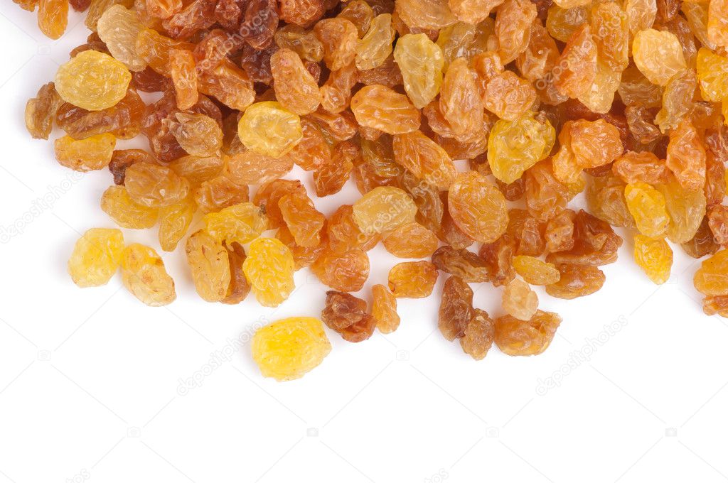 Raisins isolated on a white background