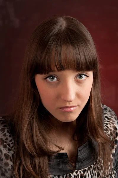 Portrét mladé ženy smutný — Stock fotografie