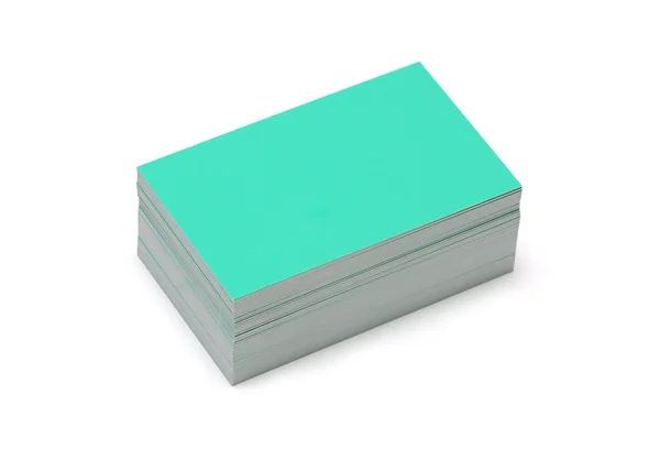 Куча визиток, изолированных на белом фоне — стоковое фото