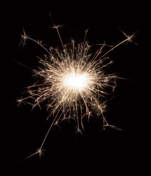 Sparklers light is on fire on black background — Stock Photo, Image