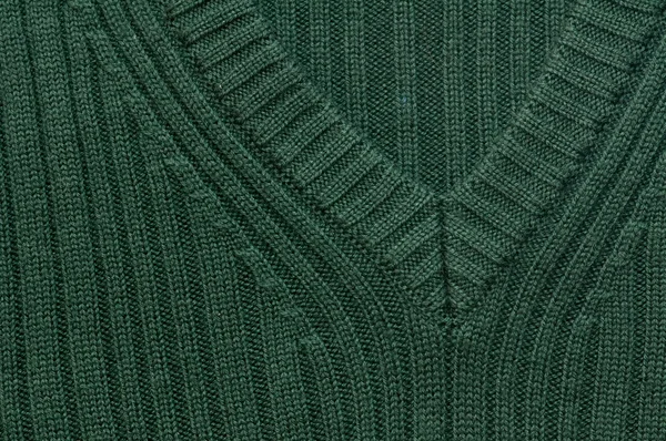 Groene gebreide textuur — Stockfoto