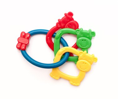 Toys for teething, colorful clipart